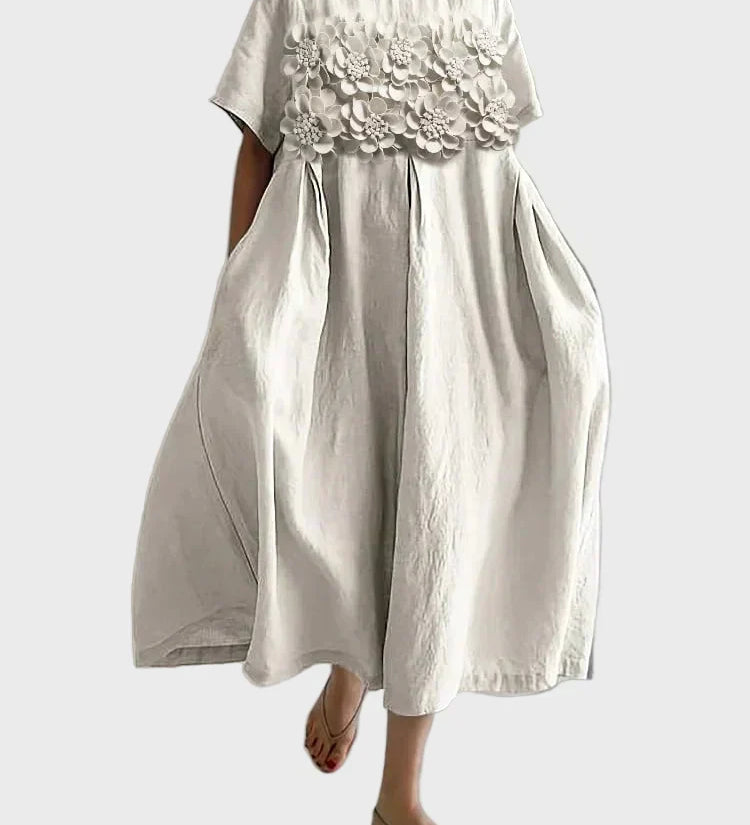 Lucie - Robe Midi Fleurie