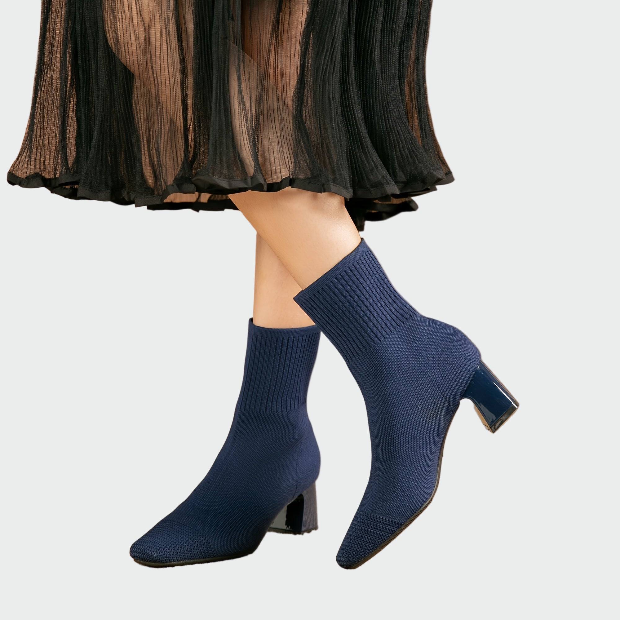Sarah - Bottines Beige Élastiques