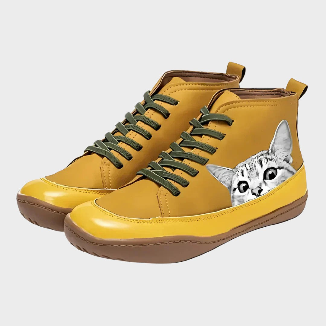 Sarah - Bottes Chat Cuir