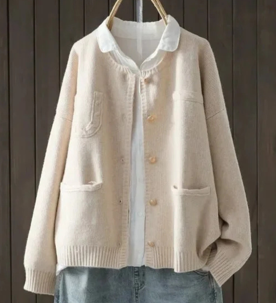 Élodie - Cardigan Élégant Rose