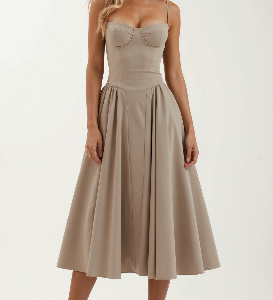 Céline - Robe Midi Structurée