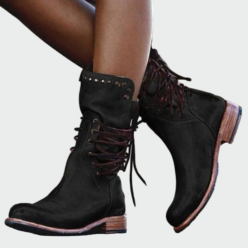 Hélène - Bottines Cuir Vintage