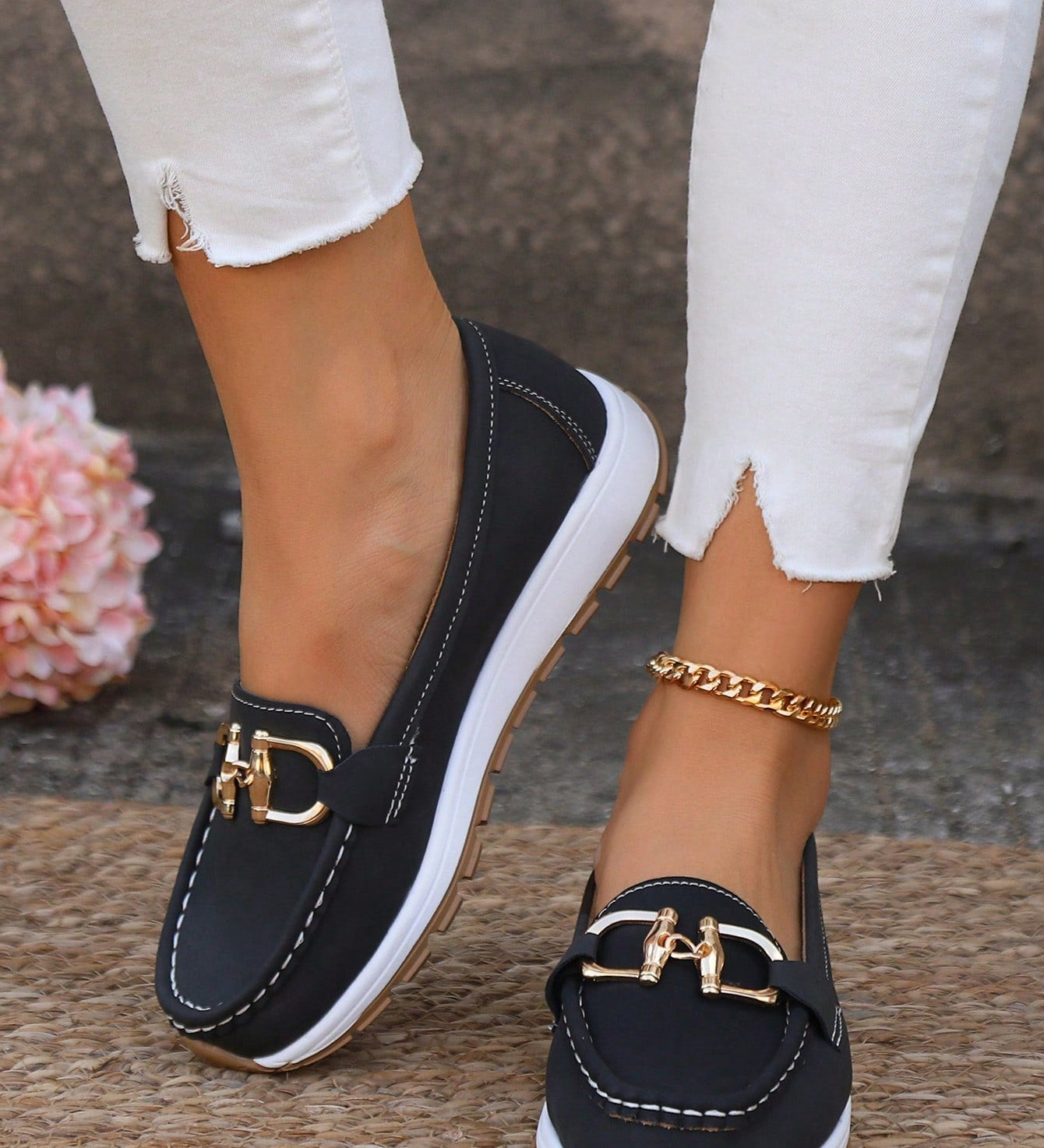 Sarah - Chaussures Plates Boucle