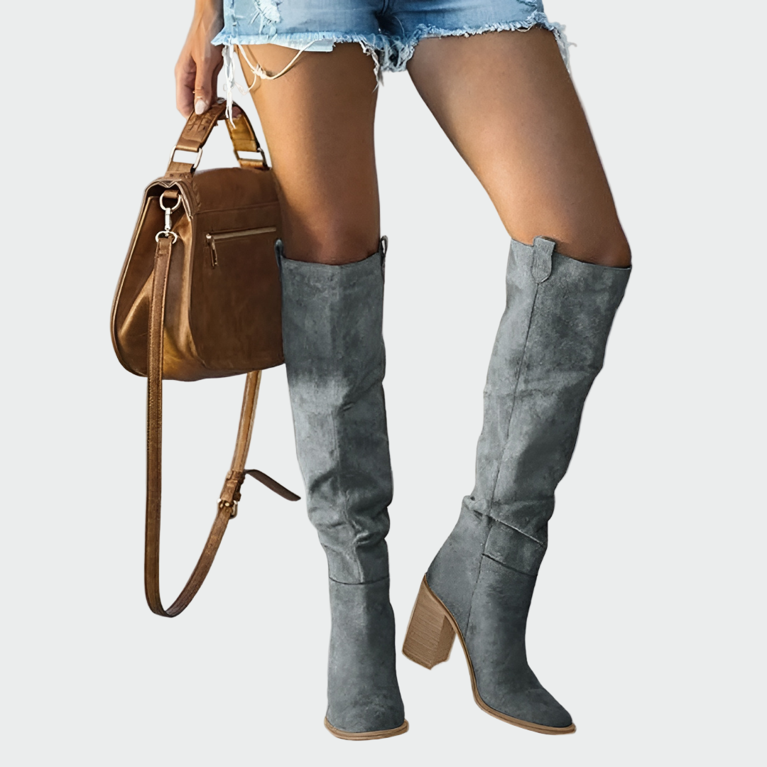 Noémie - Bottines Suède Marron