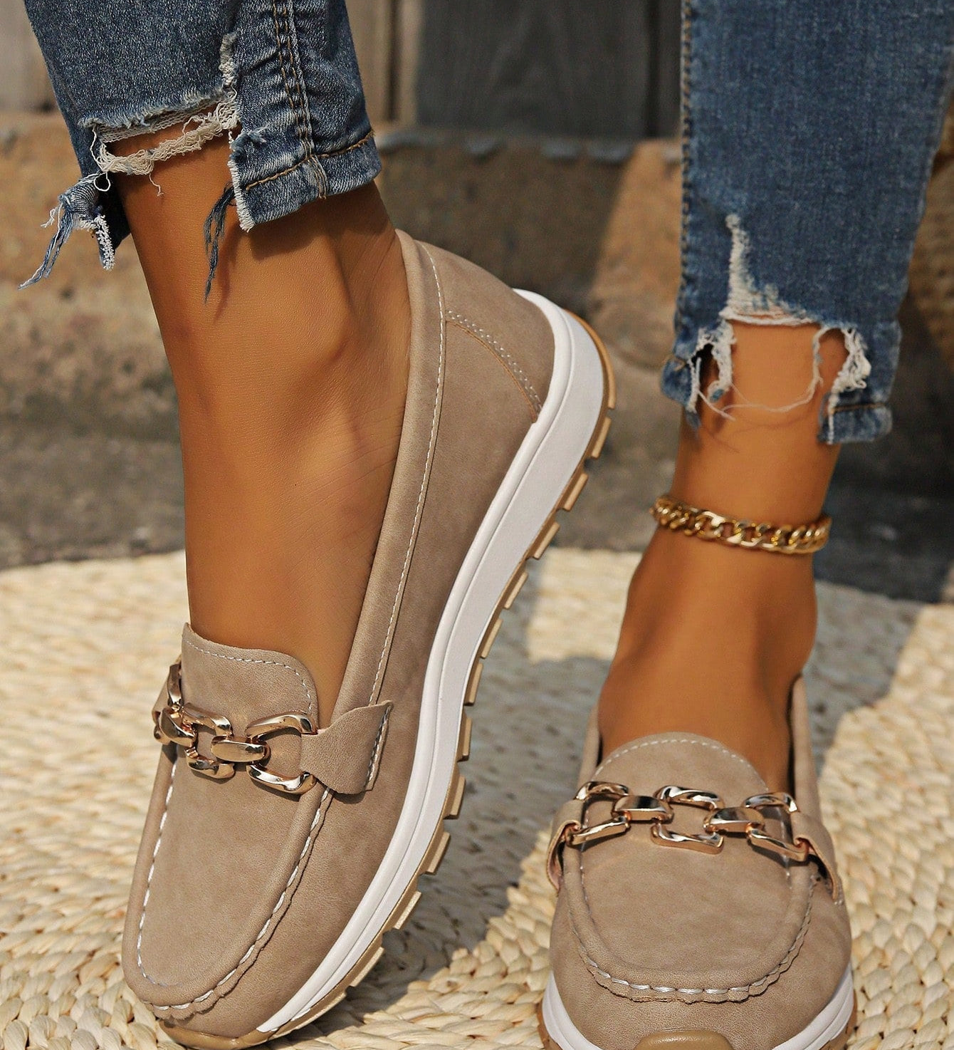 Sarah - Chaussures Plates Boucle