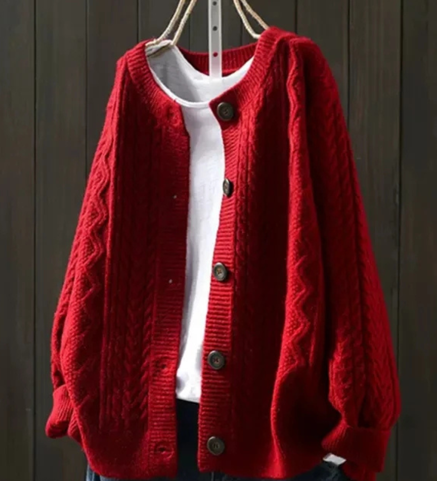 Gaëlle - Cardigan Tressé Élégant