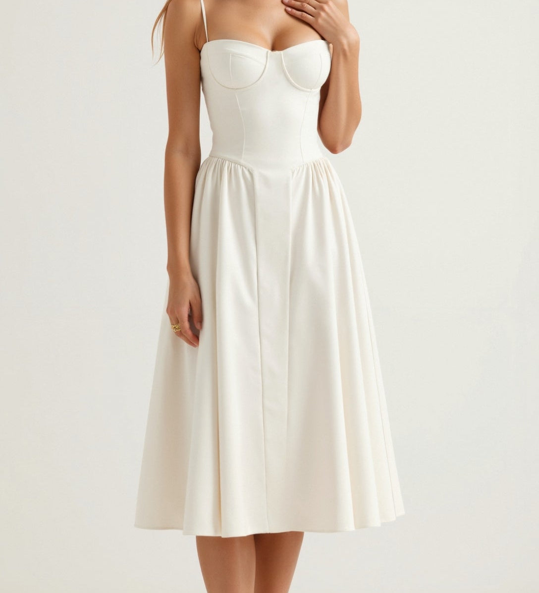 Céline - Robe Midi Structurée