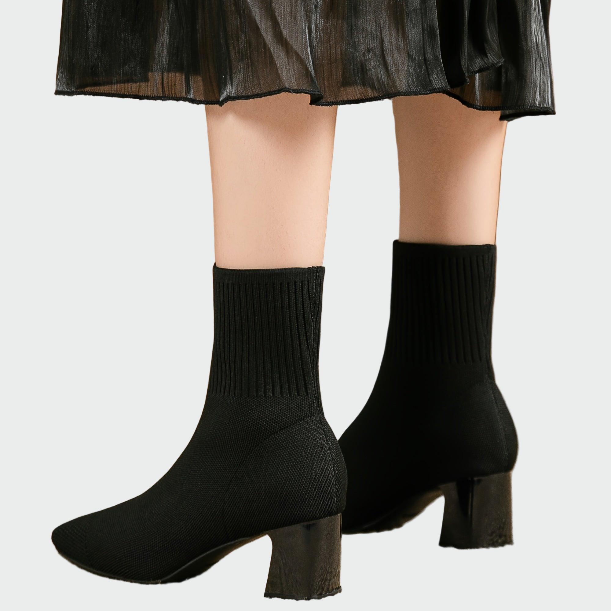 Sarah - Bottines Beige Élastiques