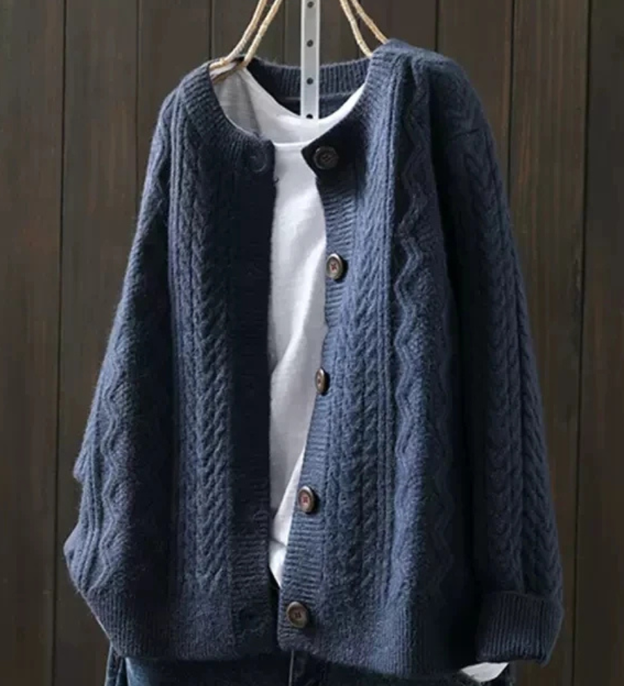 Gaëlle - Cardigan Tressé Élégant