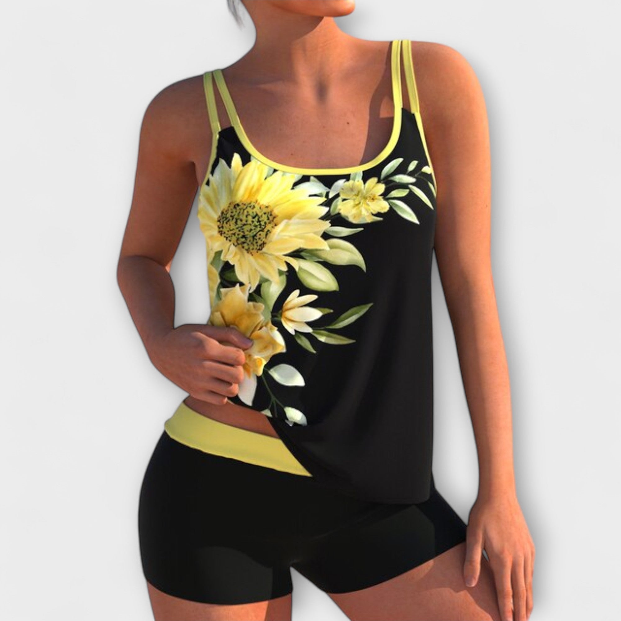 Sarah - Tankini Floral Élégant