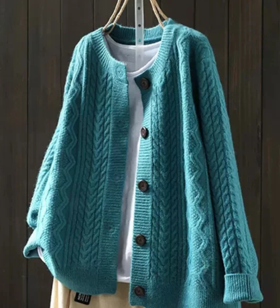 Gaëlle - Cardigan Tressé Élégant
