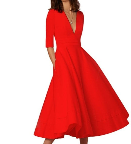 Sarah - Robe Midi Élégante