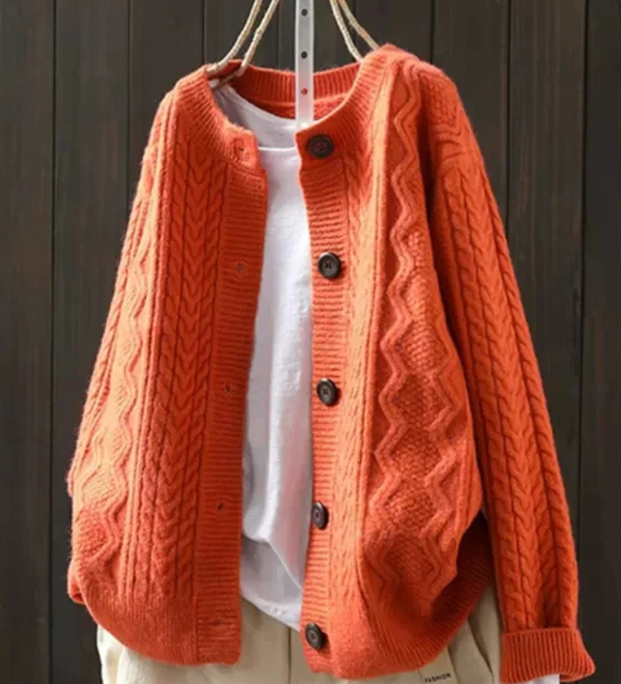 Gaëlle - Cardigan Tressé Élégant