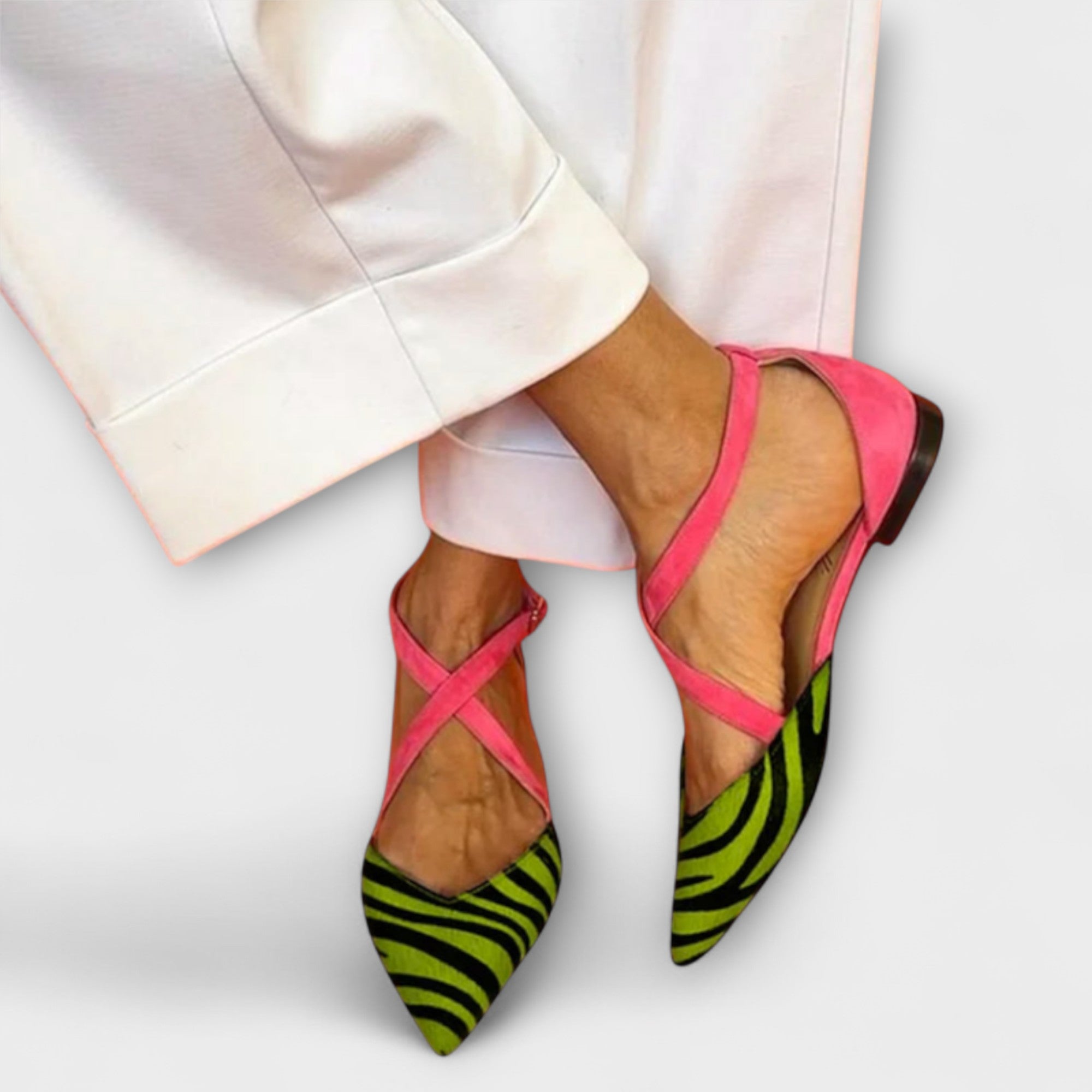 Sarah - Ballerines Zèbre Fuchsia