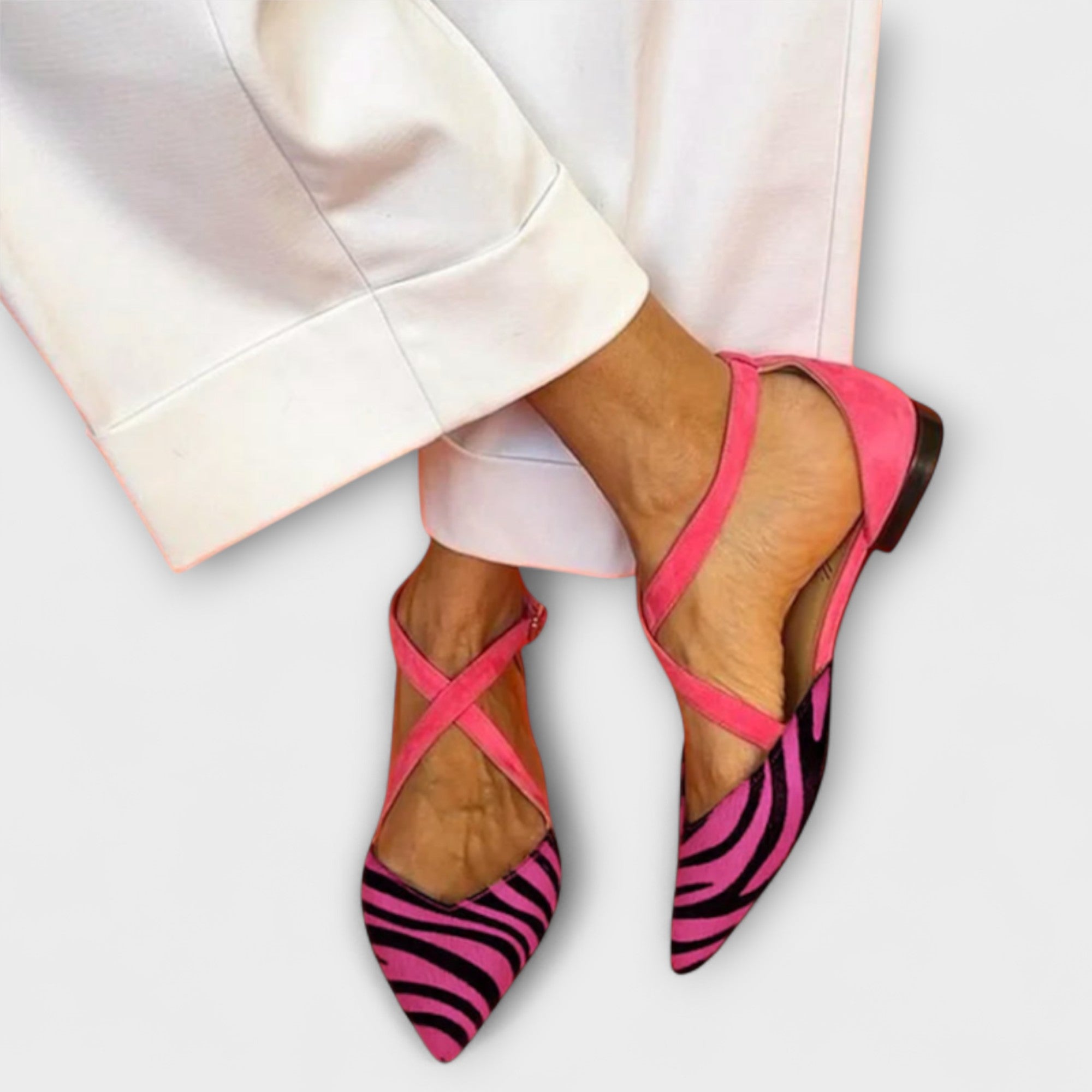 Sarah - Ballerines Zèbre Fuchsia