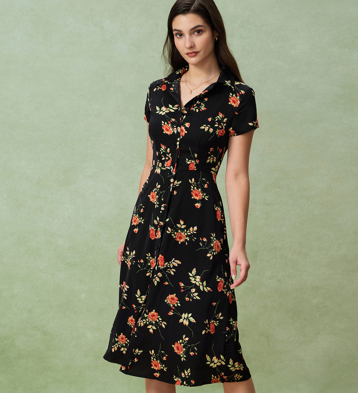 Céline - Robe Midi Fleurie