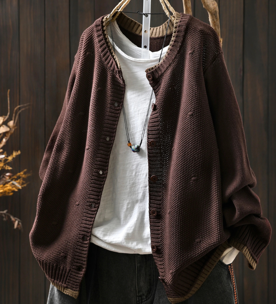 Élodie - Cardigan Texturé Élégant