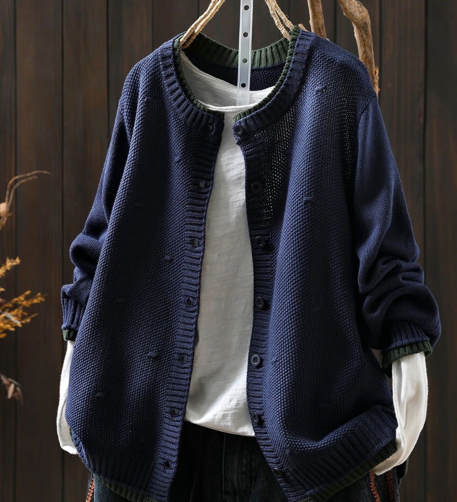 Élodie - Cardigan Texturé Élégant