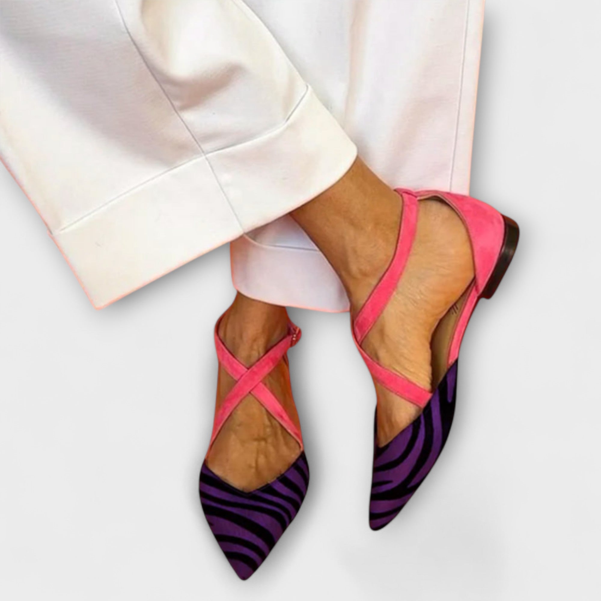Sarah - Ballerines Zèbre Fuchsia