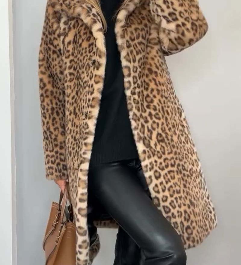 Clara - Manteau Léopard Élégant