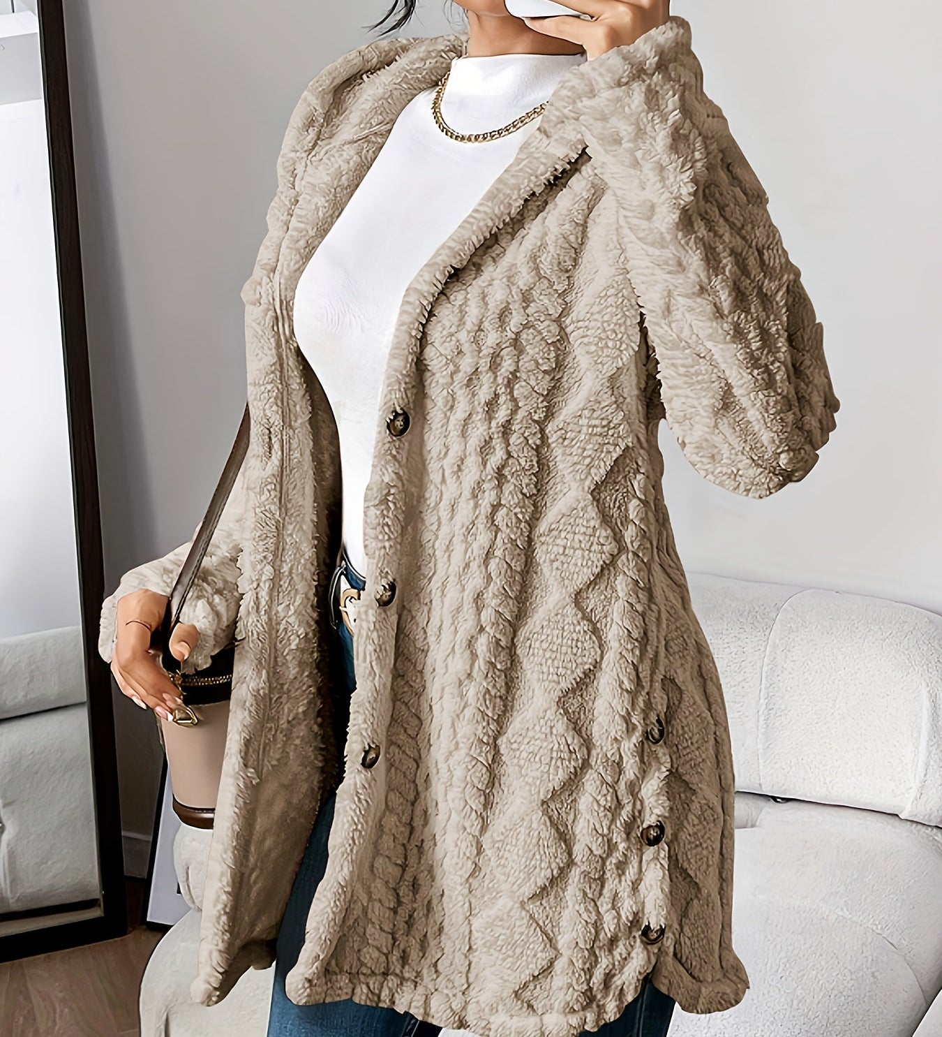 Anaïs - Manteau Capuche Peluche