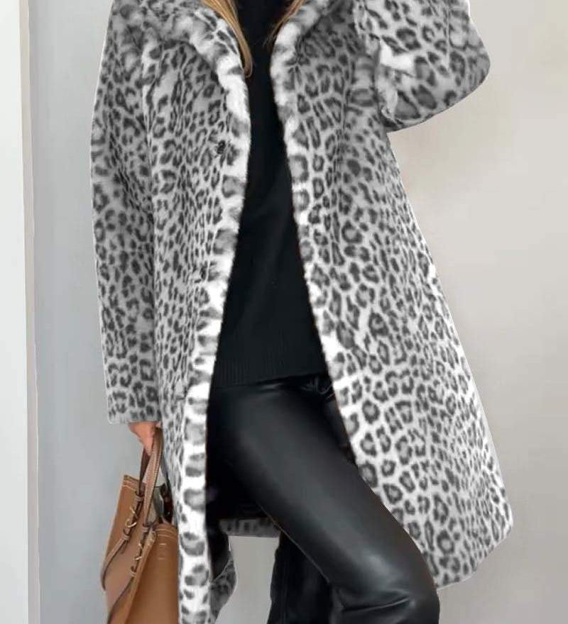 Clara - Manteau Léopard Élégant