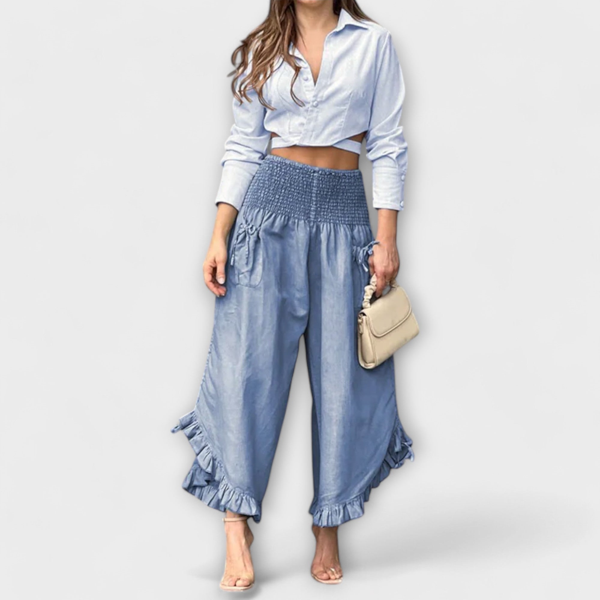 Inès - Pantalon Lin Élégant