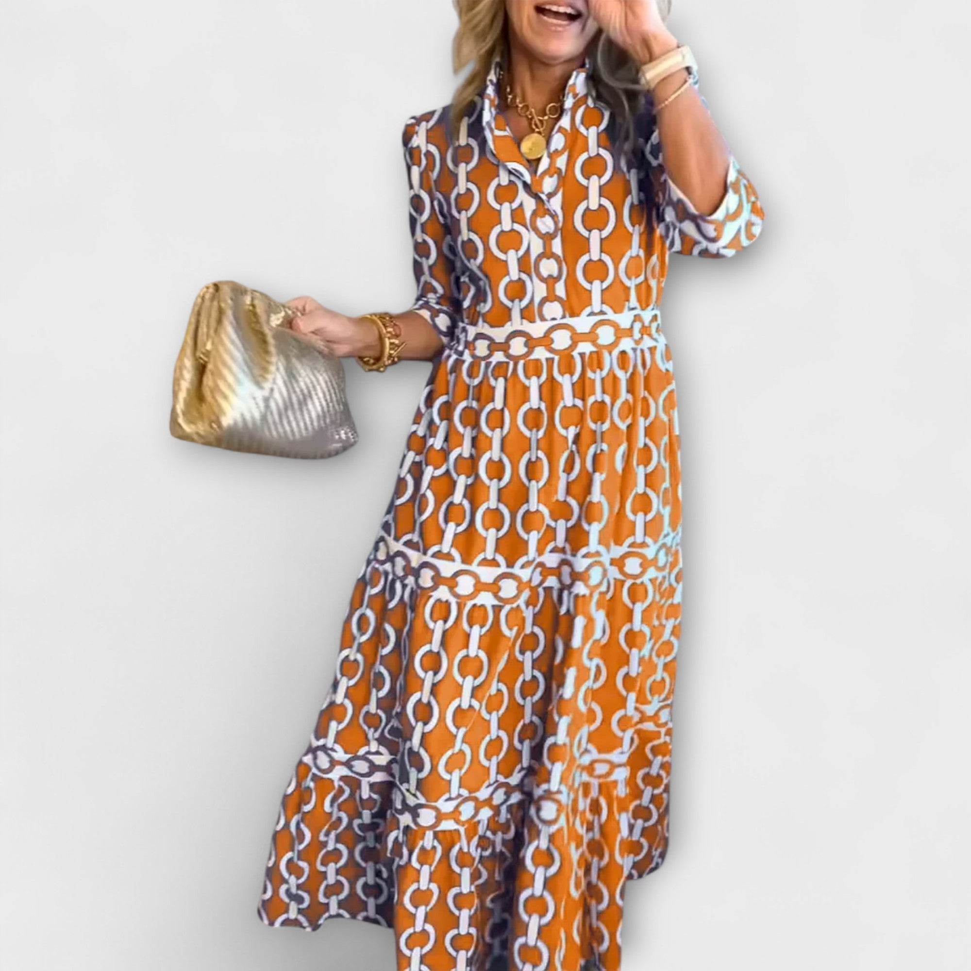 Justine - Robe Midi Élégante
