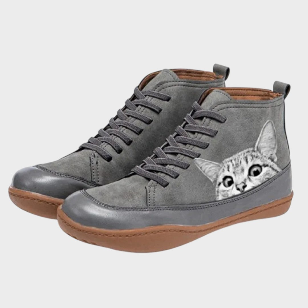 Sarah - Bottes Chat Cuir