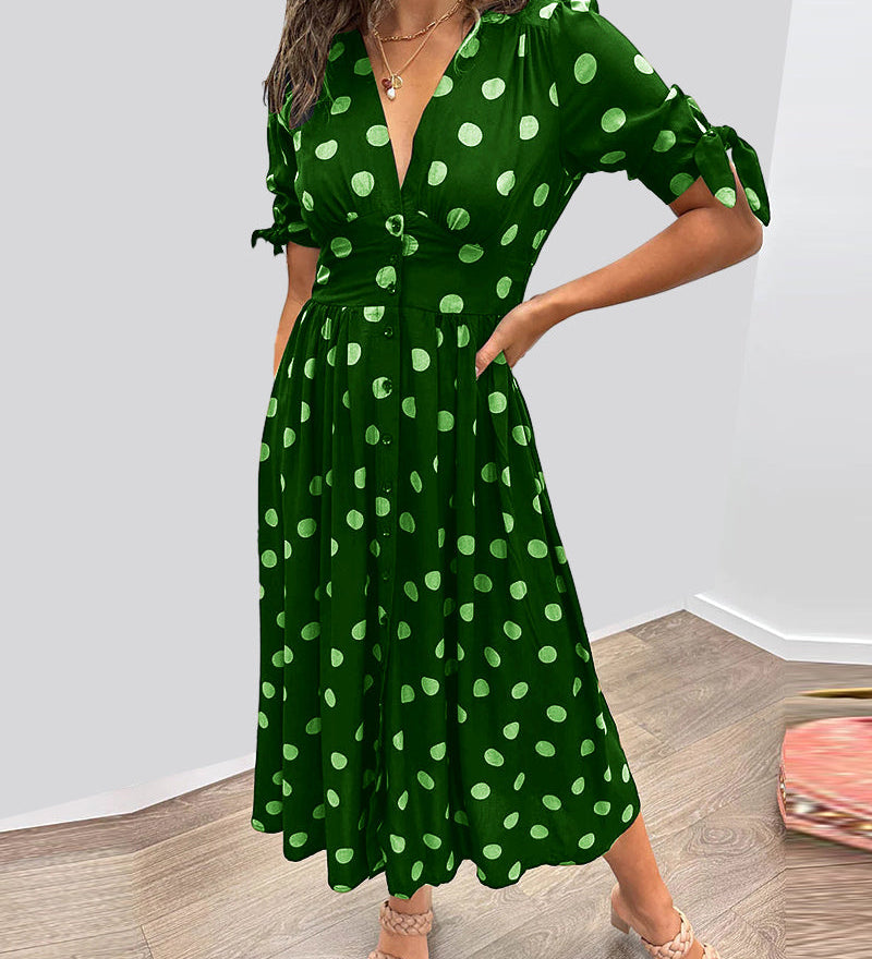 Anaïs - Robe Élégante Pois