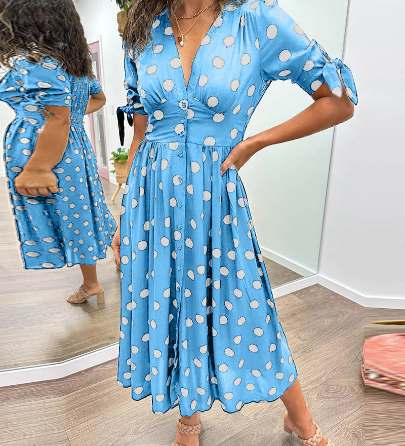 Anaïs - Robe Élégante Pois