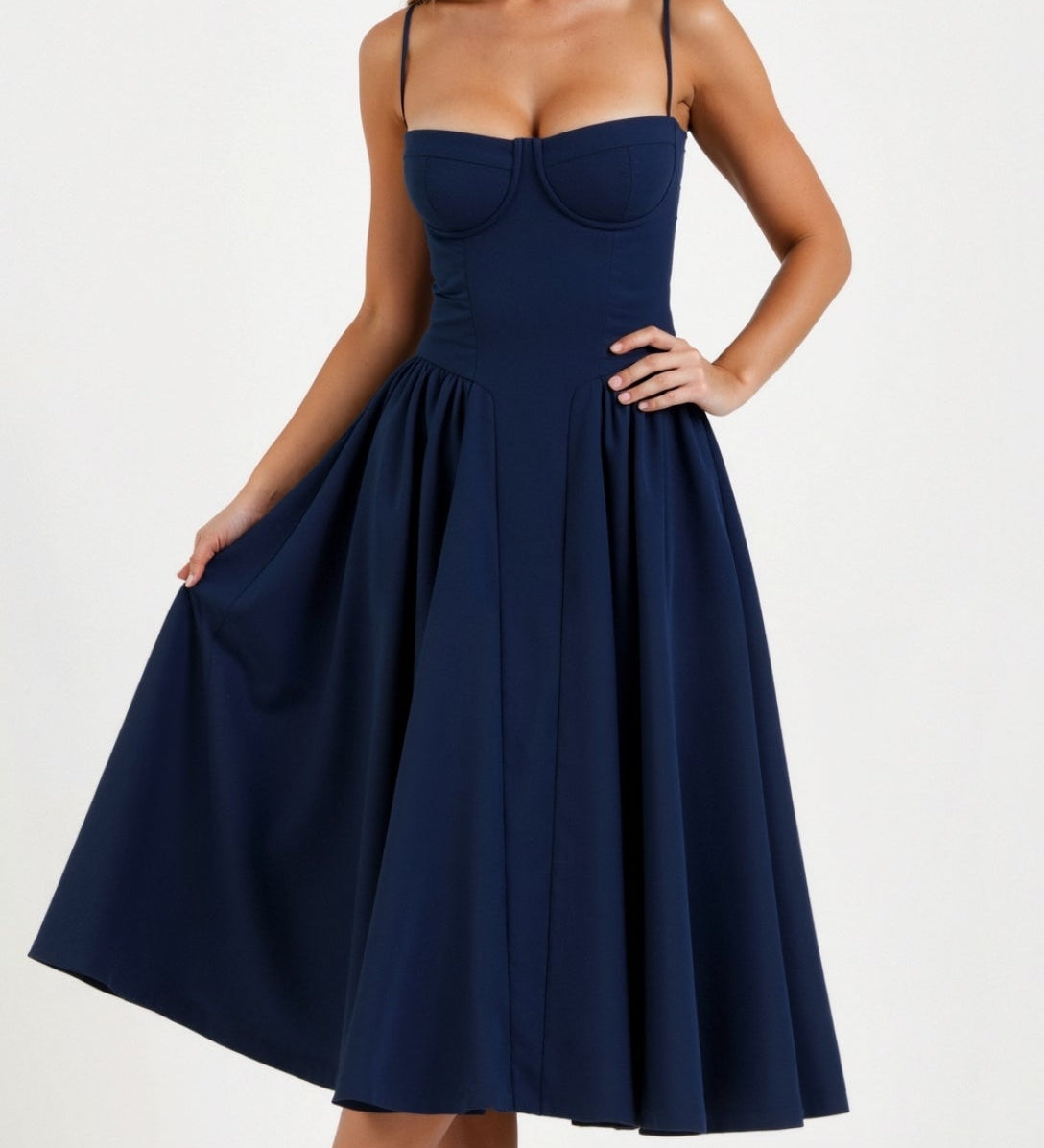 Céline - Robe Midi Structurée