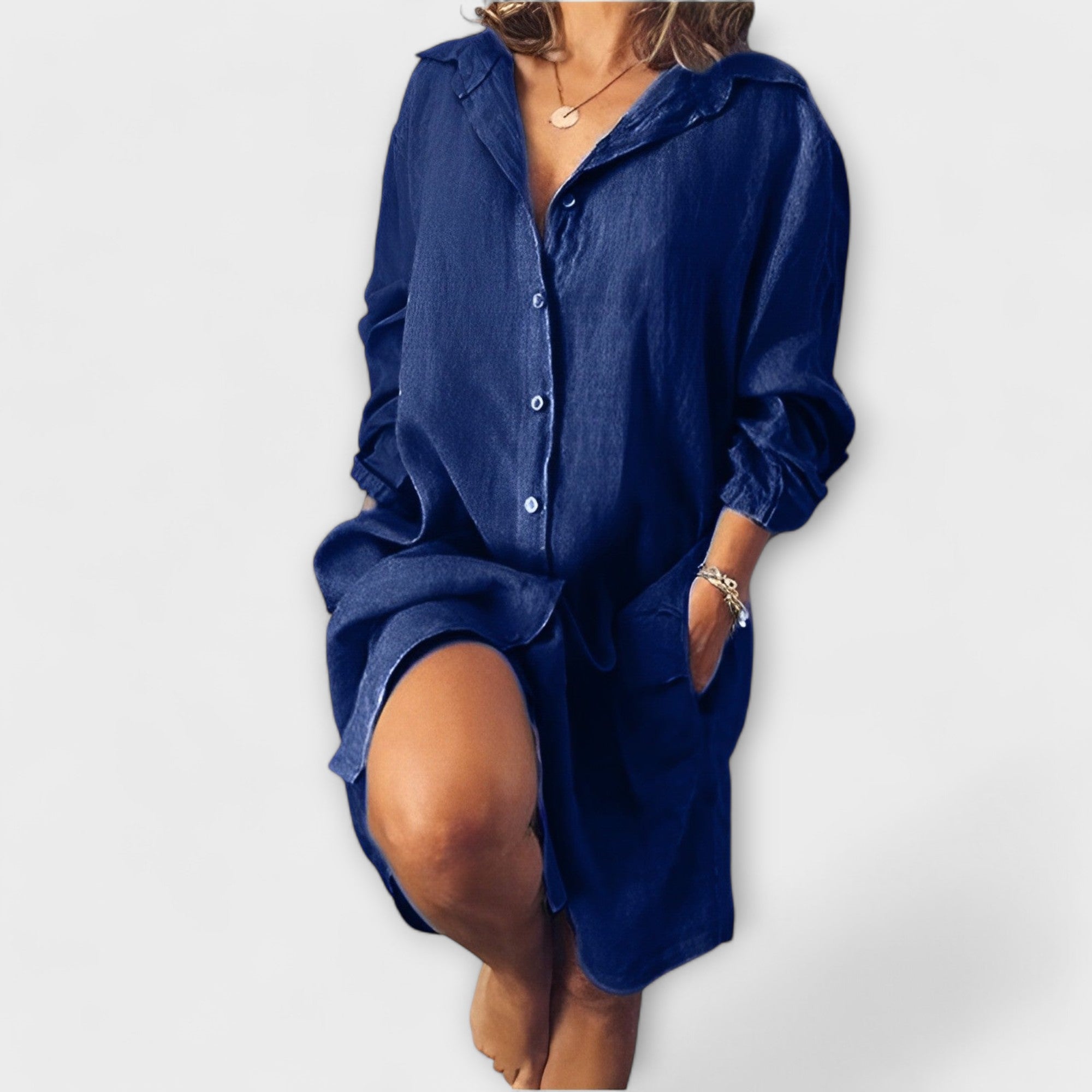 Inès - Blouse Lin Élégante