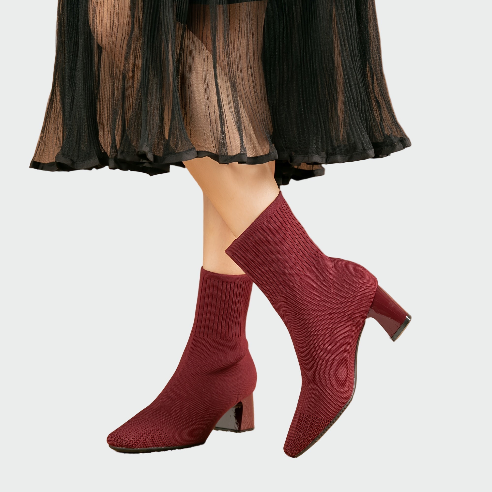 Sarah - Bottines Beige Élastiques