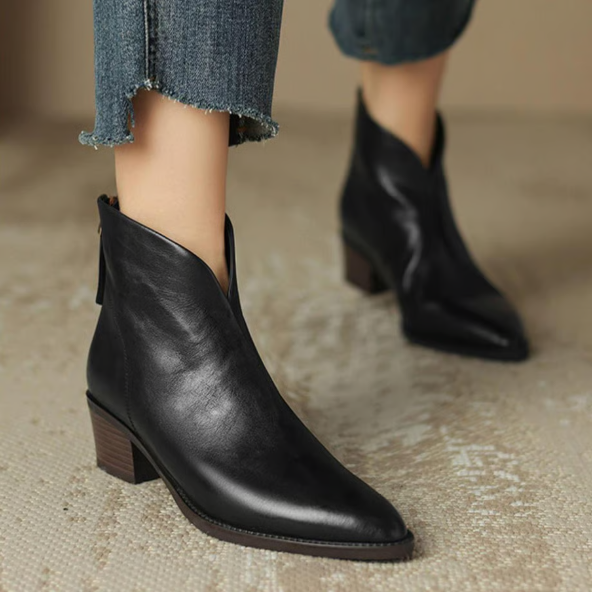 Lucie - Bottines Élégantes Cuir