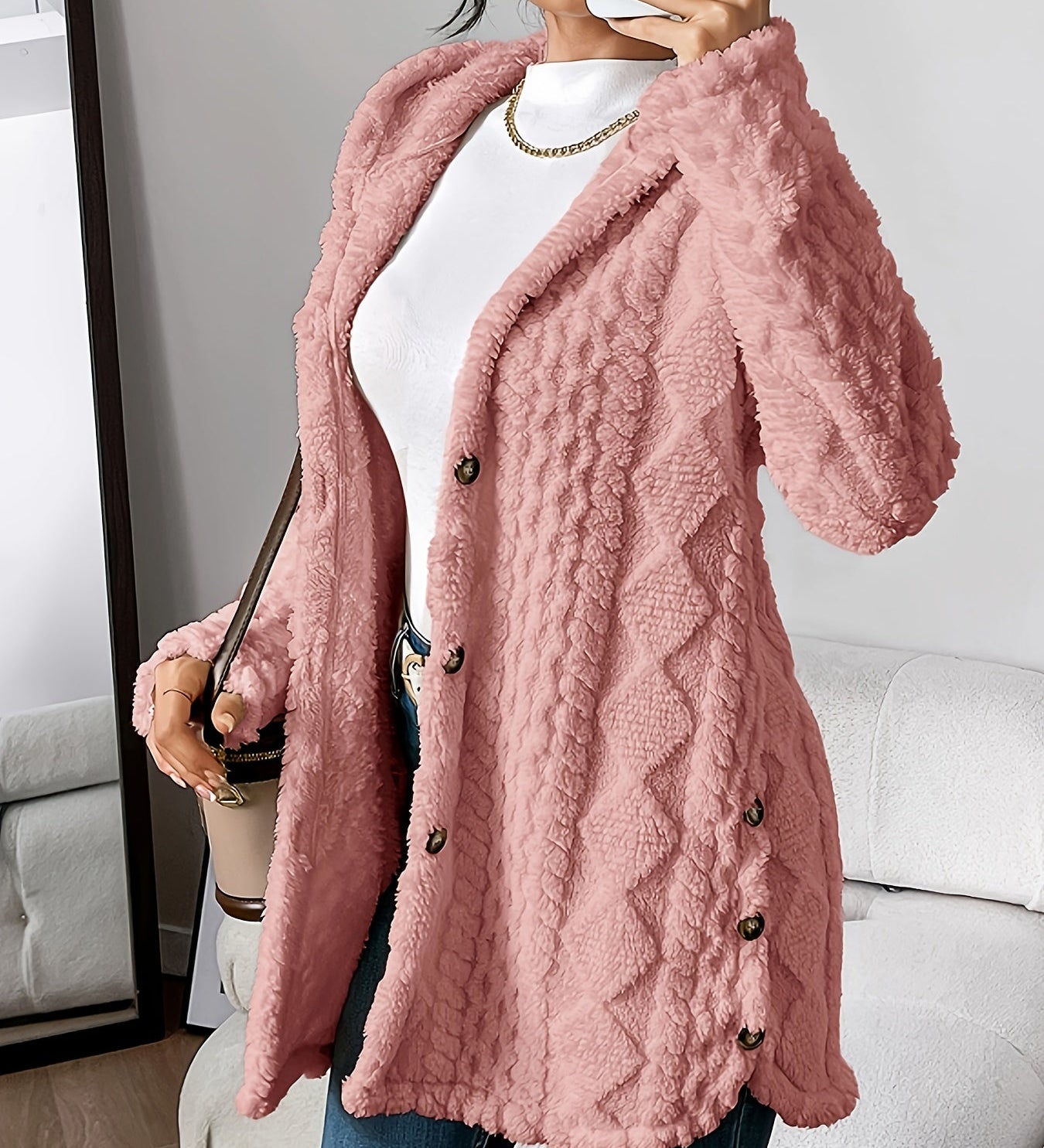 Anaïs - Manteau Capuche Peluche