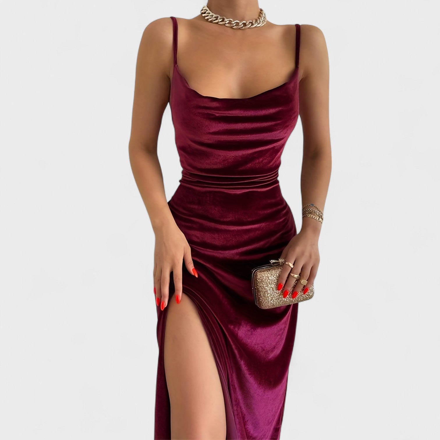 Maëlle - Robe Velours Audacieuse