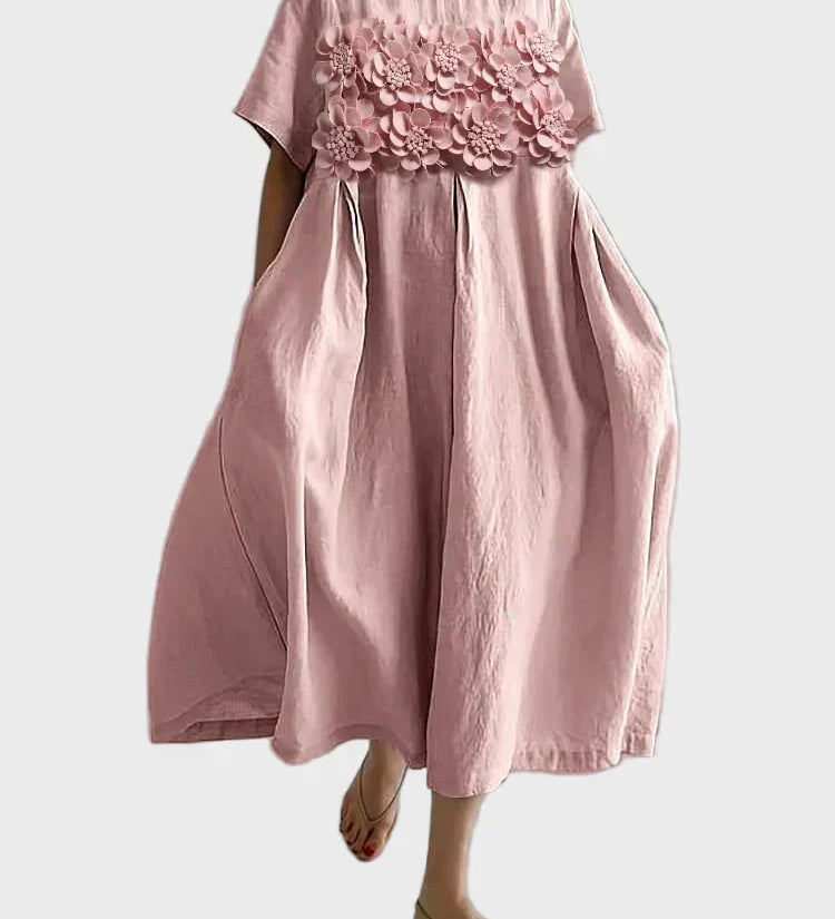 Lucie - Robe Midi Fleurie