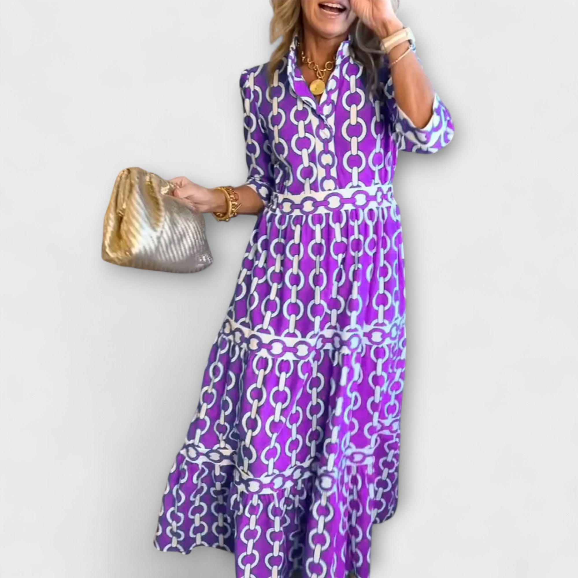 Justine - Robe Midi Élégante