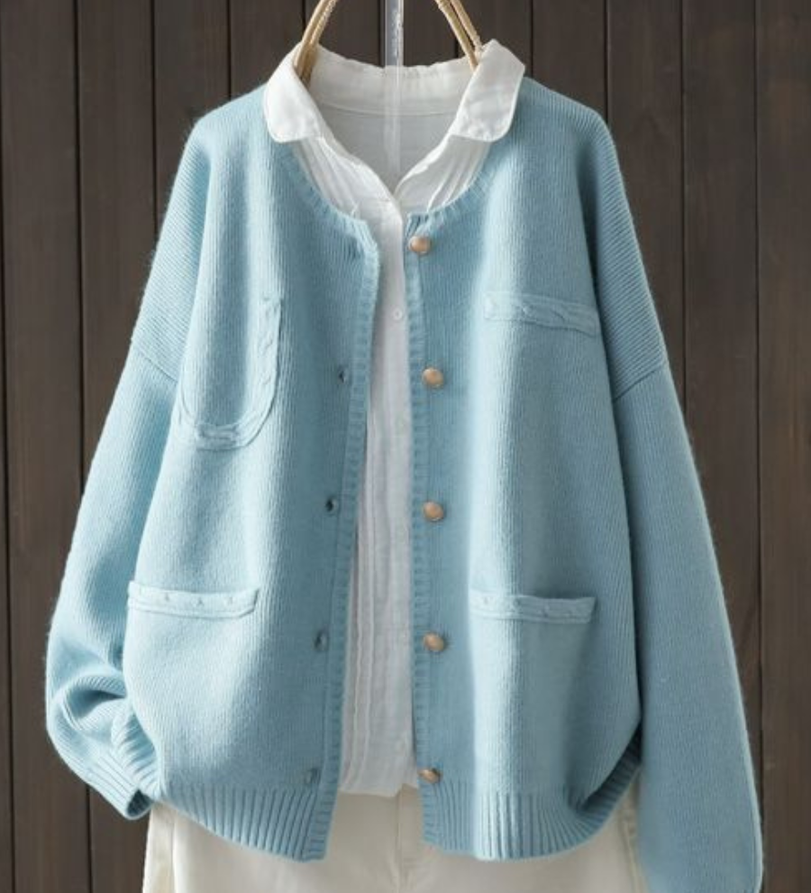 Élodie - Cardigan Élégant Rose