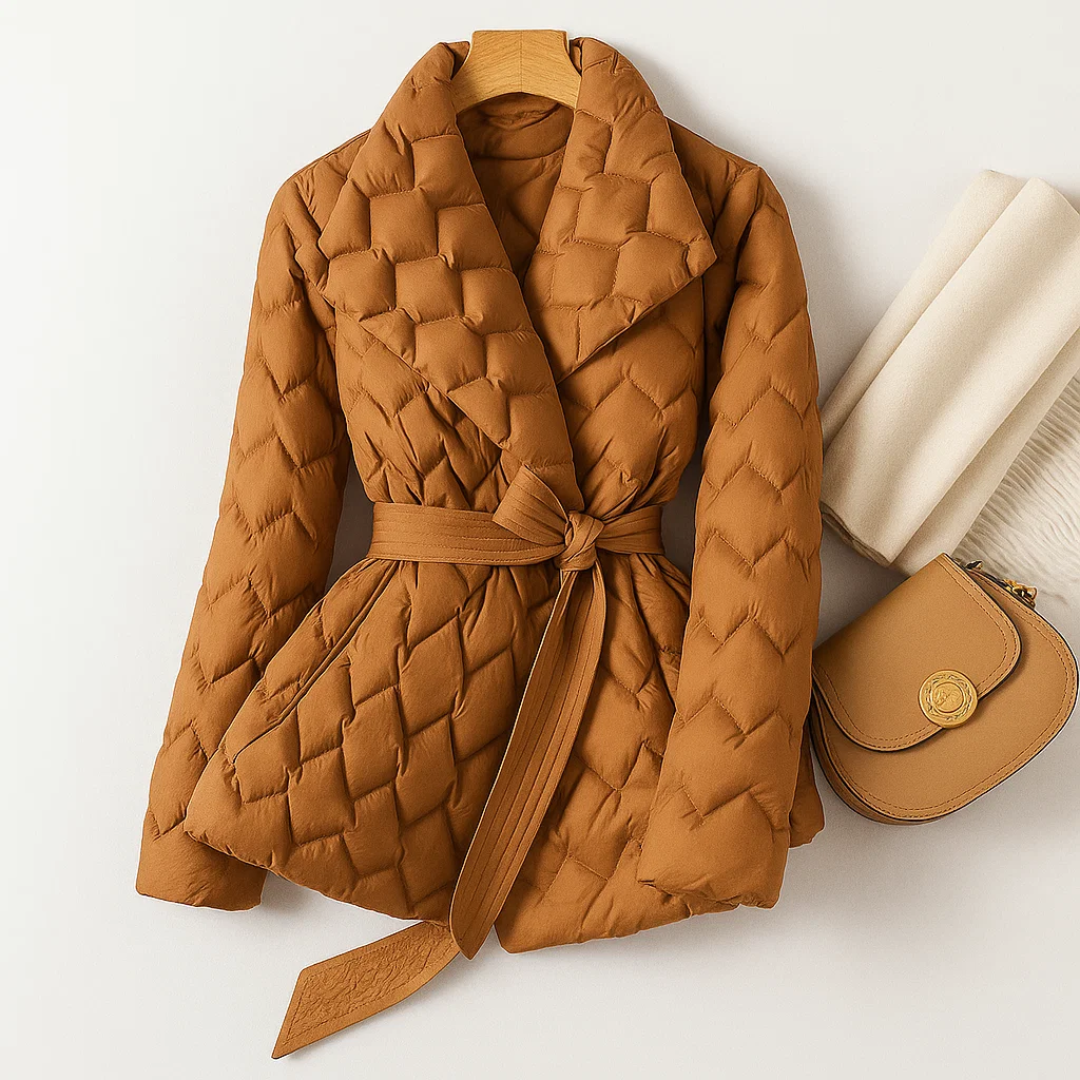 Anaïs - Manteau Plumes Élégant
