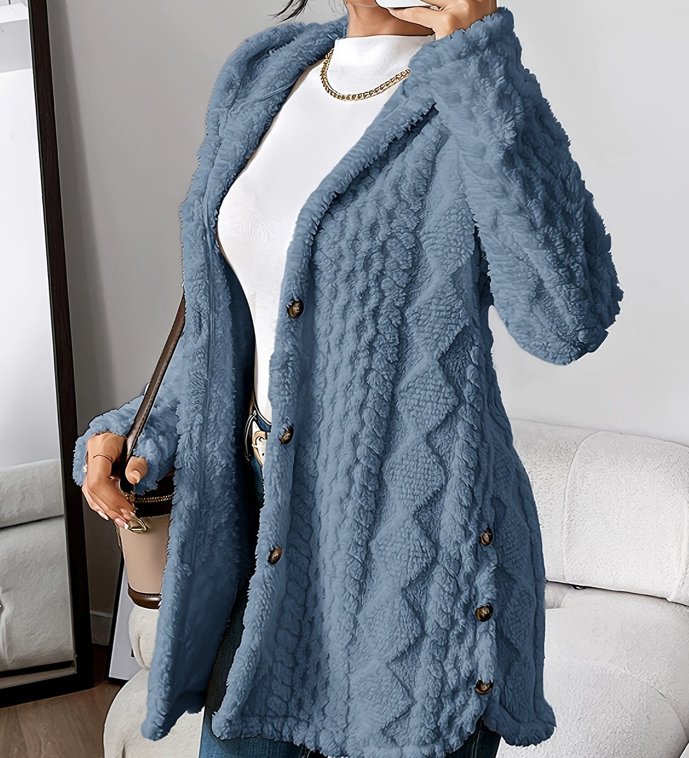 Anaïs - Manteau Capuche Peluche