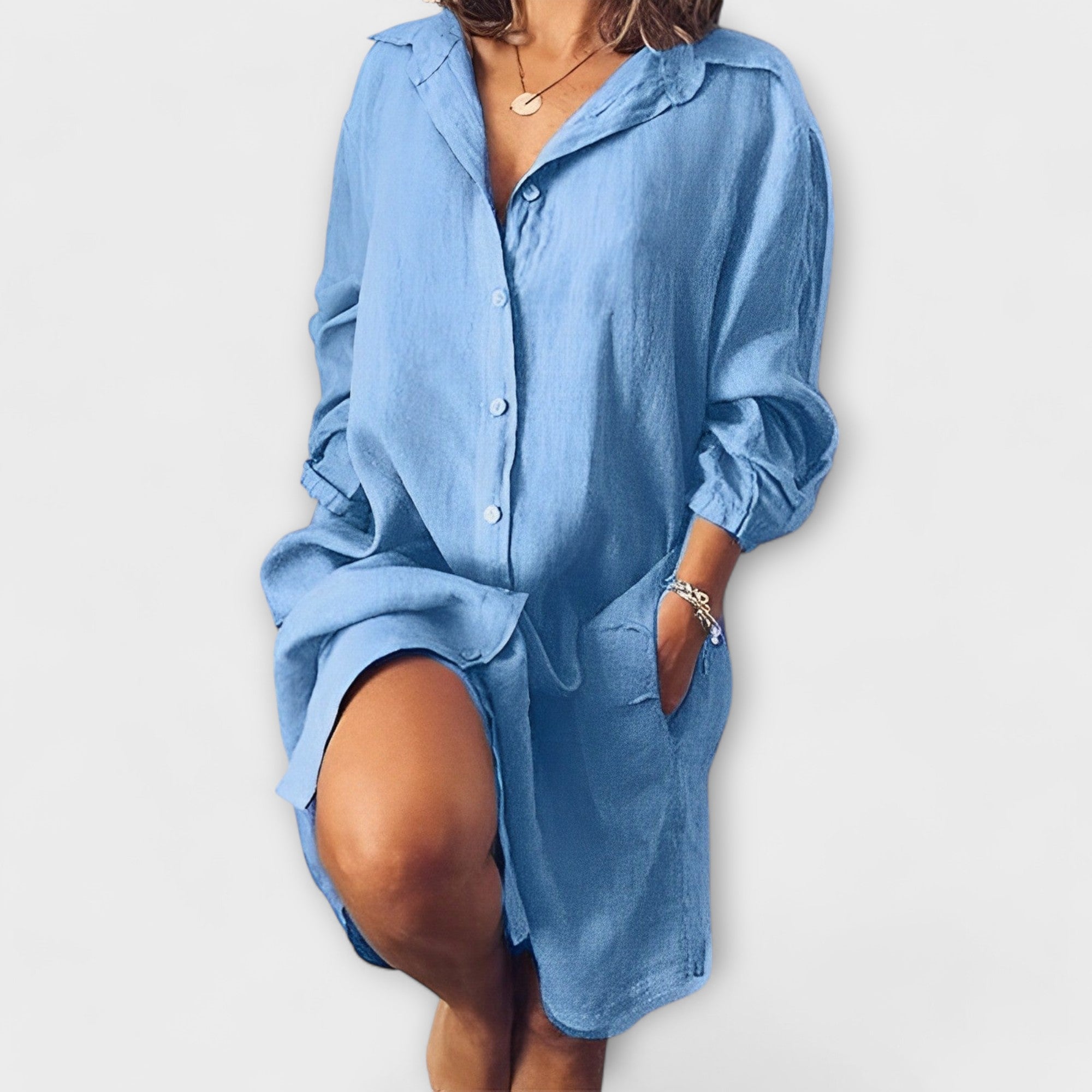 Inès - Blouse Lin Élégante