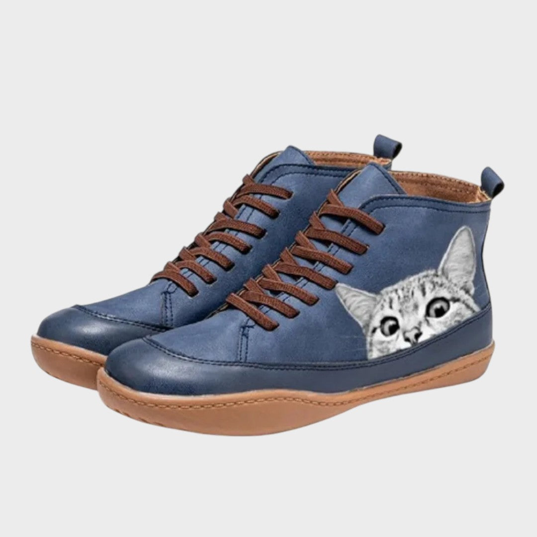 Sarah - Bottes Chat Cuir