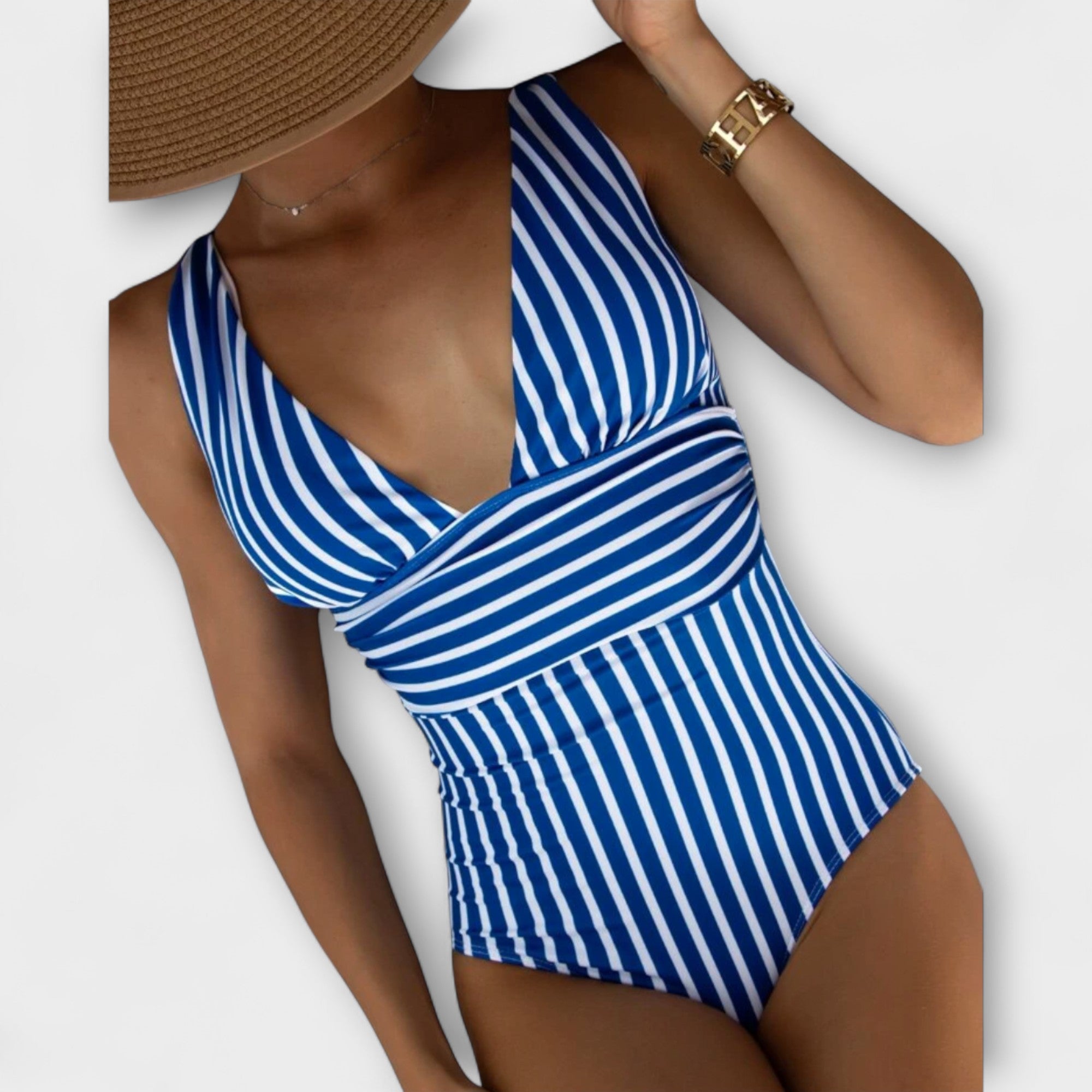 Inès - Maillot Élégant Rayé