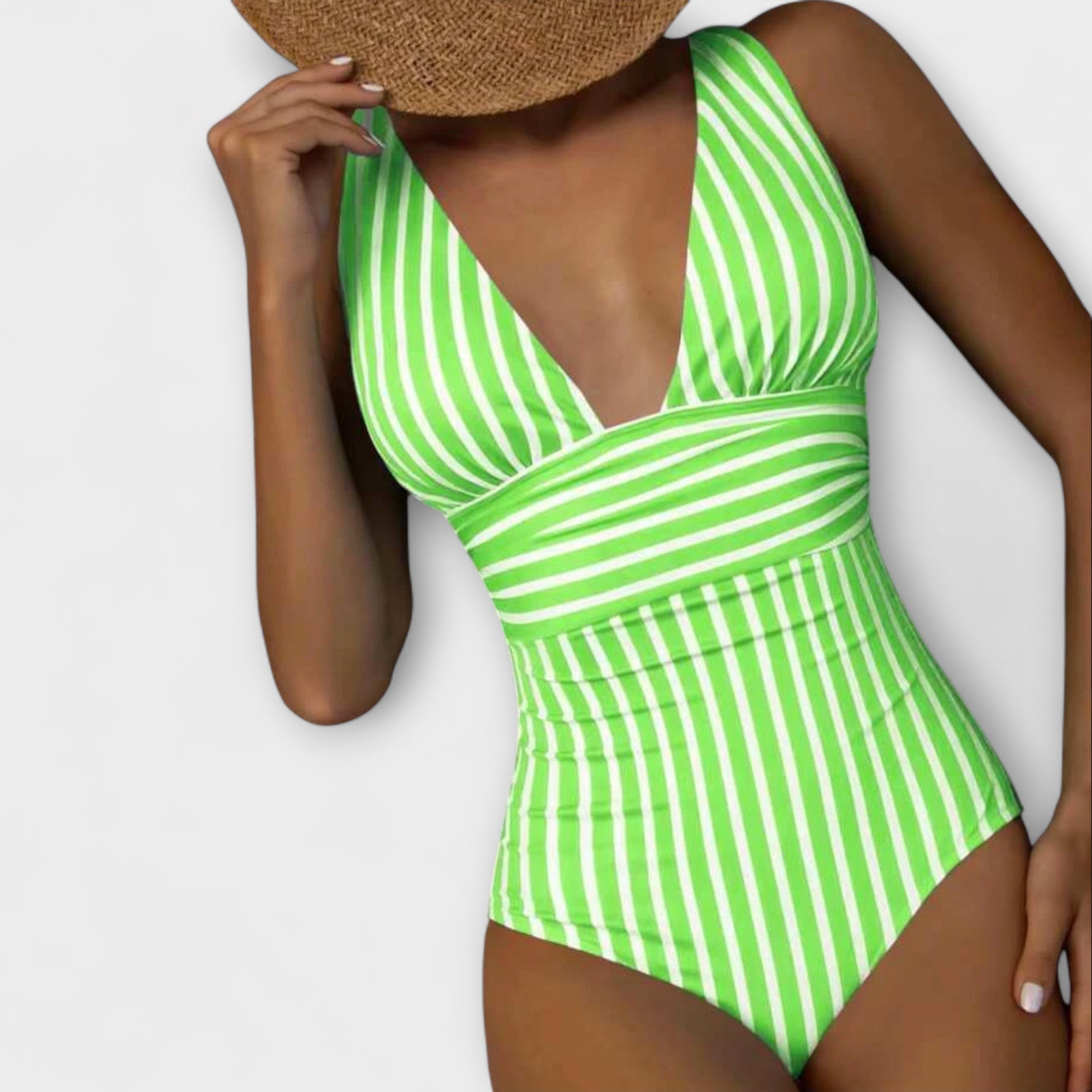 Inès - Maillot Élégant Rayé