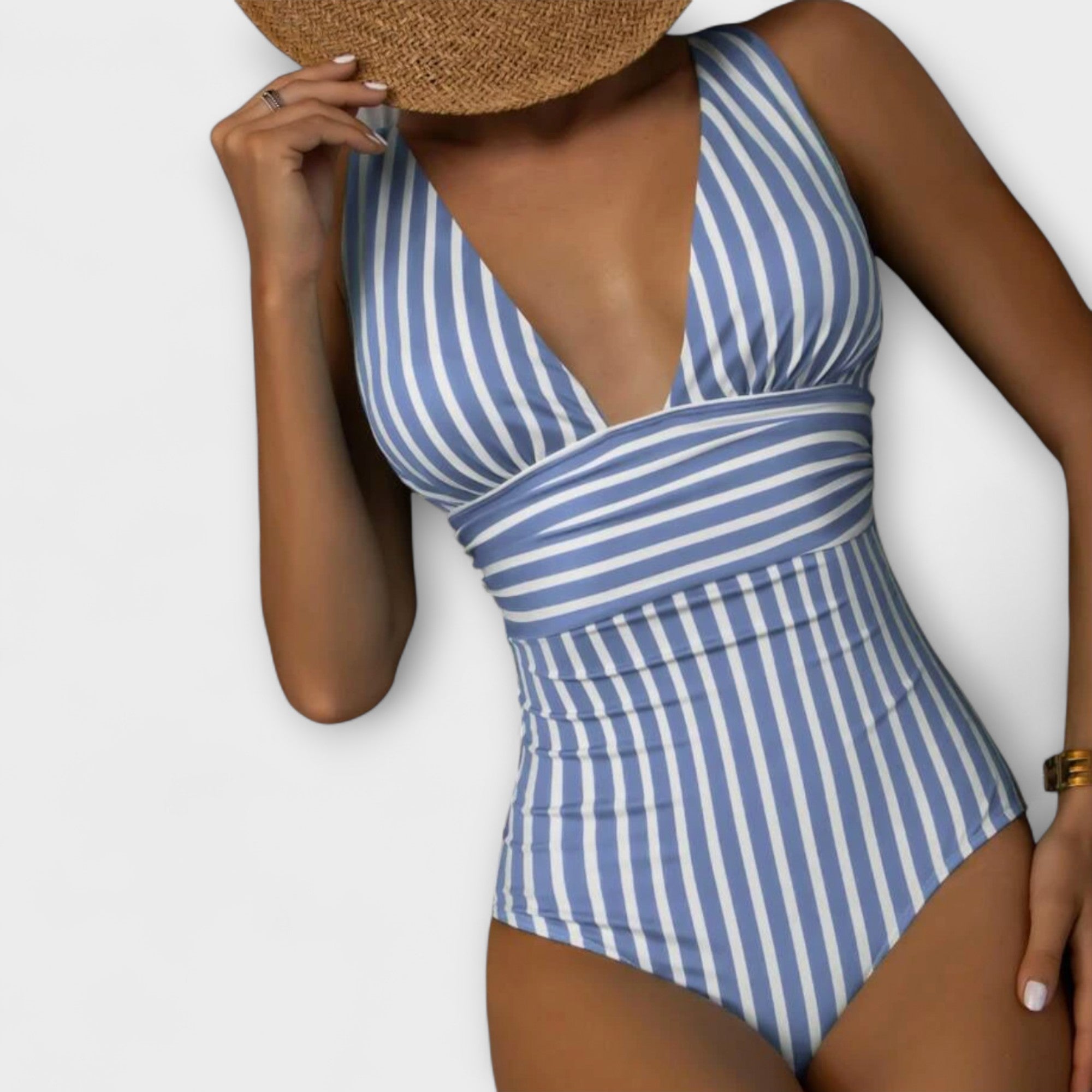Inès - Maillot Élégant Rayé