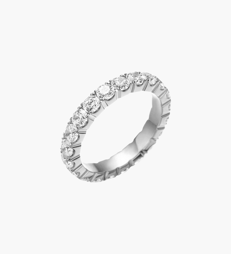 Justine - Bague Diamants Acier