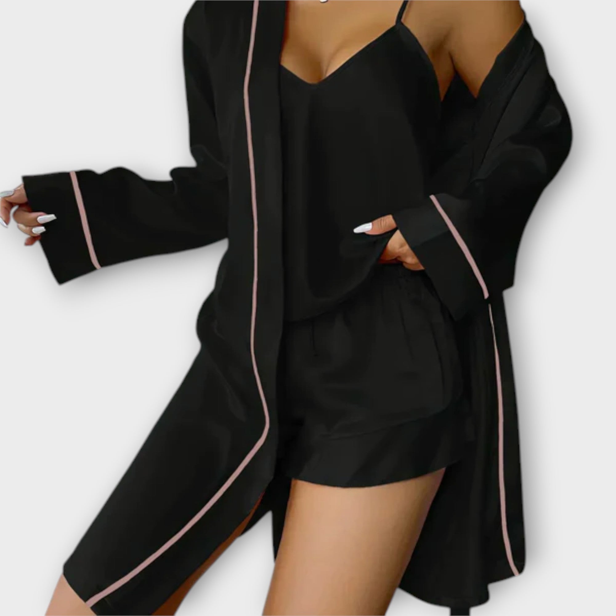 Anaïs - Pyjama Élégant Trois Pièces