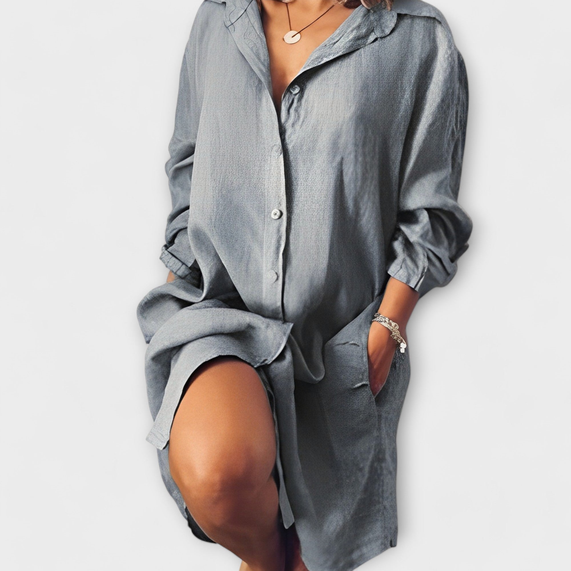 Inès - Blouse Lin Élégante